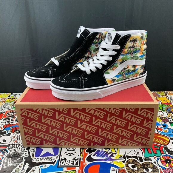 Vans Sk8-Hi Aloha Suede Sizes 7.5 Womens - Picture 1 of 16